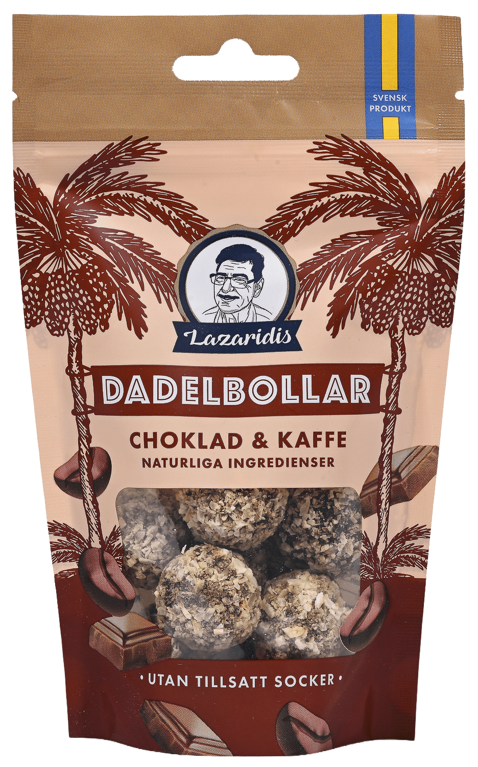 Lazaridis daddelkuler sjokolade og kaffe 90 g