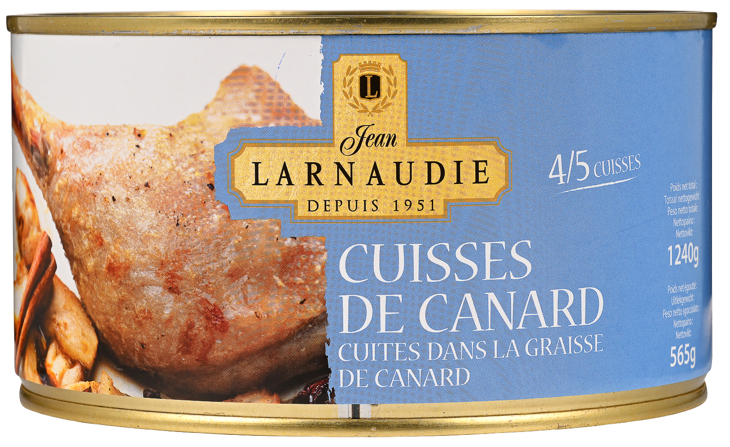 Larnaudie Confit de Canard (andelår) 1,24 kg