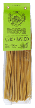 Morelli linguine m/hvitløk og basilikum 250 g