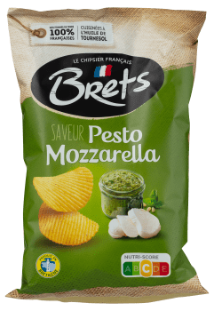 Brets potetchips m/pesto og mozzarella 125 g