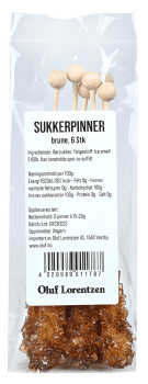 Sukkerpinner brune 6 stk