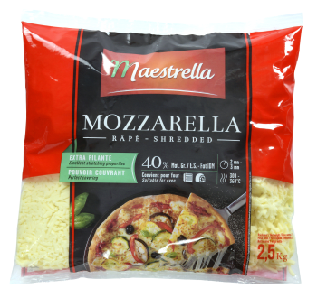 # Mozzarella revet 2,5 kg