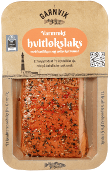 Garnvik varmrøkt hvitløkslaks bit 200 g