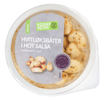 Ridderheims hvitløksbåter hot plukk & miks 60 g