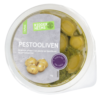 Ridderheims pestooliven u/sten plukk & miks 75 g