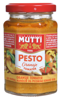 Mutti pestosaus m/gule tomater 180 g