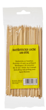 Satèsticks bambus 15cm 100 stk
