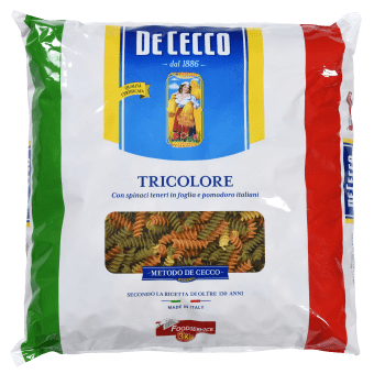 De Cecco fusilli (skruer) tricolore 3 kg