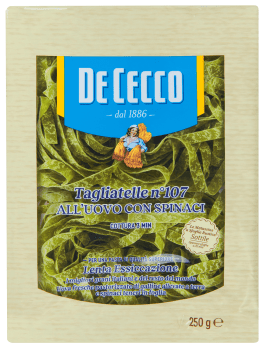 De Cecco eggpasta tagliatelle spinat 250 g