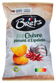 Brets potetchips m/chevre og chili 125 g