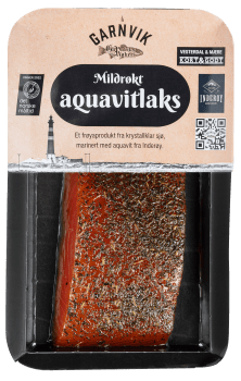 Garnviks Røkeri mildrøkt aquavitlaks bit 200 g