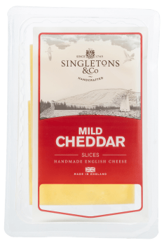 Singletons cheddar engelsk mild skivet 100 g