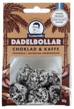 Lazaridis daddelkuler sjokolade og kaffe 90 g