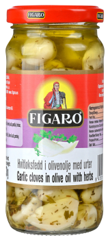 Figaro hvitløk marinert m/urter 240 g