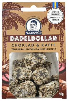 Lazaridis daddelkuler sjokolade og kaffe 90 g