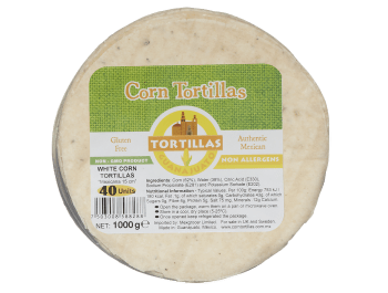 Tortilla Guanajuato white corn 15 cm 1 kg