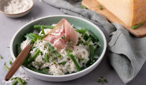 Klassisk risotto med Parmaskinke og parmesan