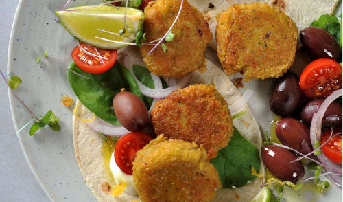 Falafel med grønn oliven 