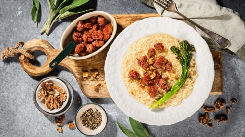 Risotto med taleggio og salsiccia