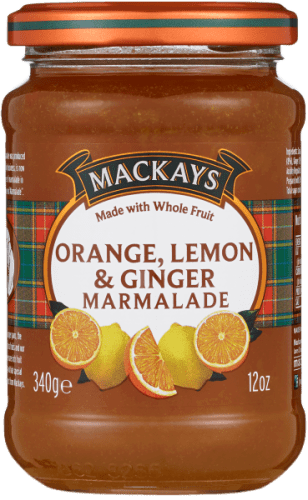 Mackays appelsin, sitron, ingefær marmelade 340g