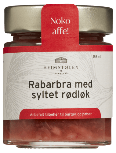 Heimstølen rabarbra m/ syltet rødløk 156 ml