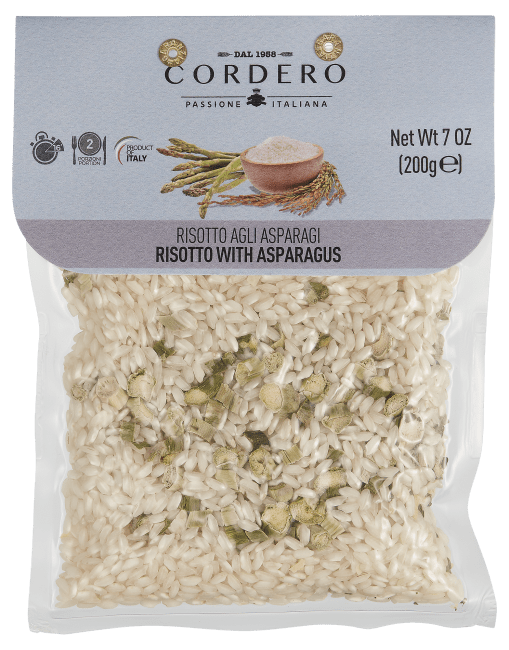 Cordero risotto m/asparges 200 g