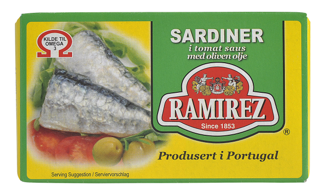 Ramirez sardiner i tomatsaus 124 g