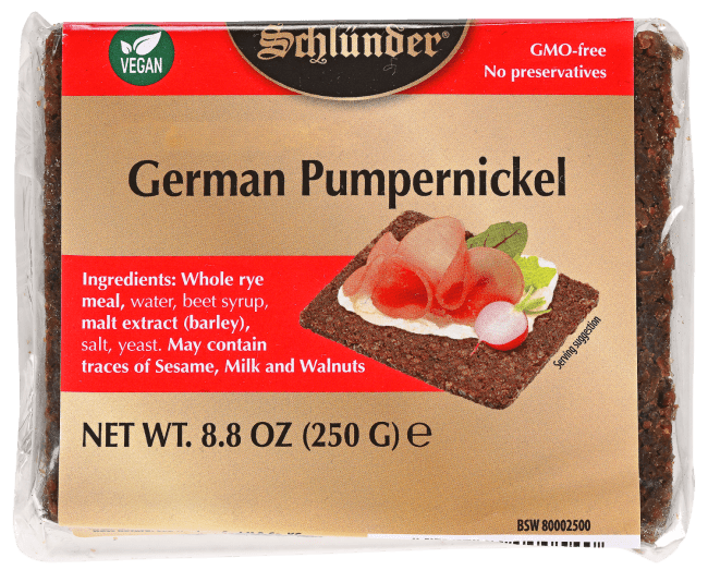 Schlunder pumpernickel firkantet 250 g