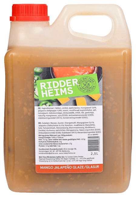 Ridderheims mango jalapeño glaze 2,5 l