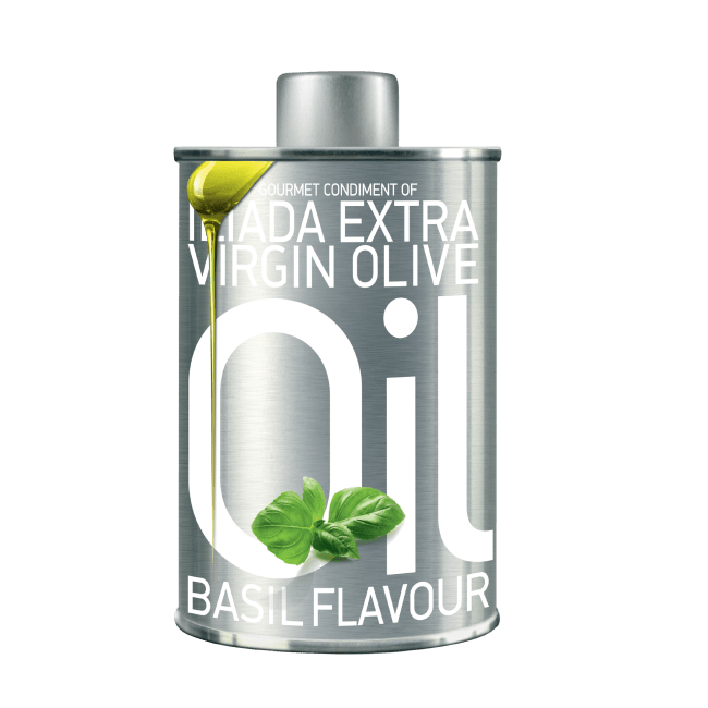 Iliada olivenolje ex virgin m/basilikum 250 ml