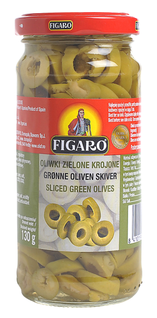 Figaro oliven grønn skivet 240 g