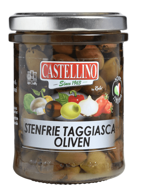 Castellino oliven Taggiasca i olje u/sten 180 g
