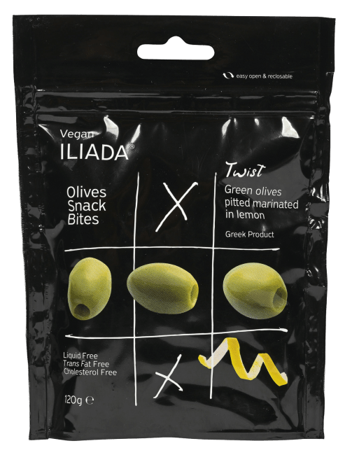 Iliada grønne oliven u/sten sitron 120 g