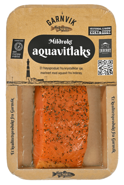 Garnviks Røkeri mildrøkt aquavitlaks bit 200 g