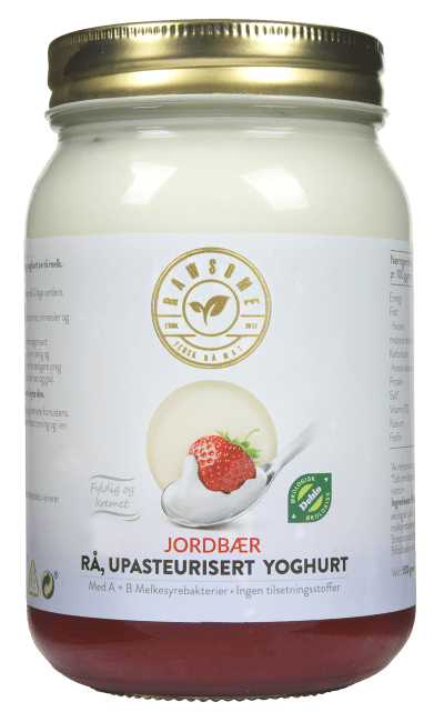 (Nytt nr 937057) Rawsome yoghurt jordbær ØKO 500ml