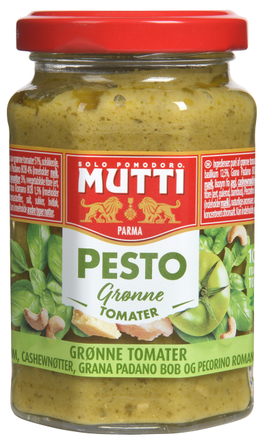 # Mutti pestosaus m/grønne tomater 180 g