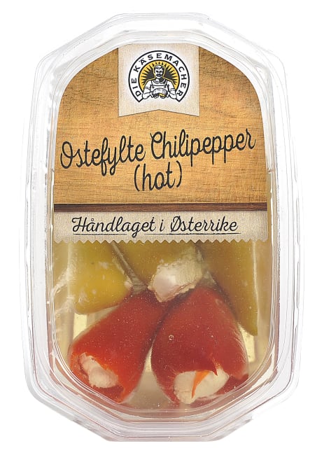 (Nytt nr 960019) Ostefylte chilipepper sterk 180 g