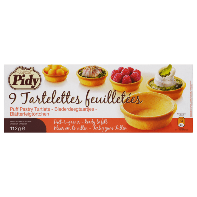 (Utgått) Pidy tarteletter 9 stk 112 g