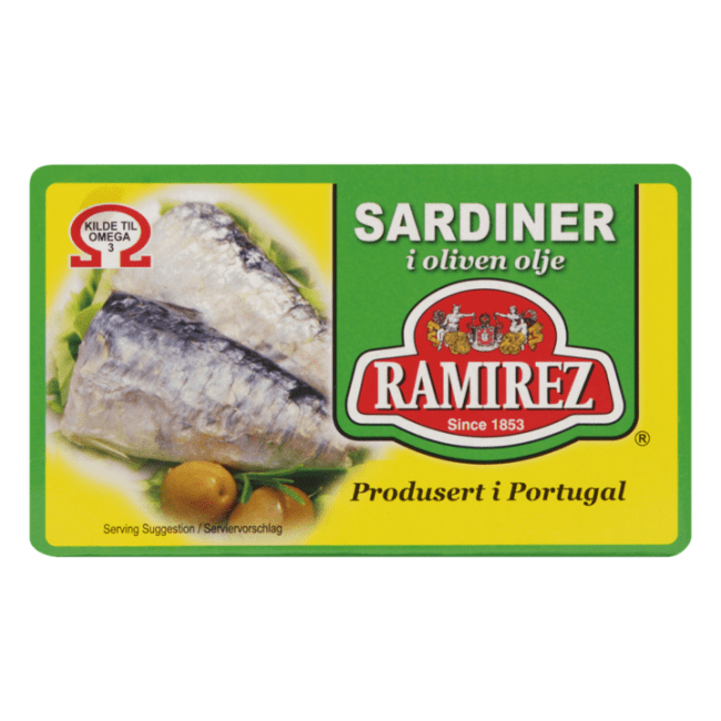 Ramirez sardiner i olivenolje 124 g