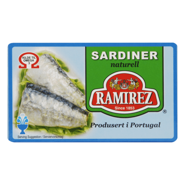 Ramirez sardiner naturell 125 g