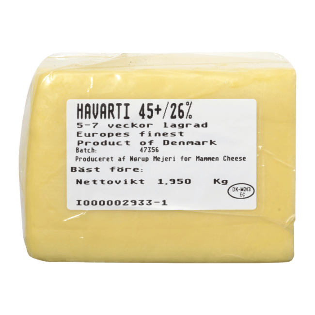 (Nytt nr 906497) Dansk Havarti ca 2 kg