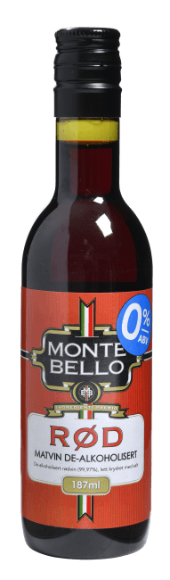 Montebello 0% rød matvin 187 ml