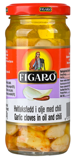 Figaro hvitløk marinert m/chili 240 g