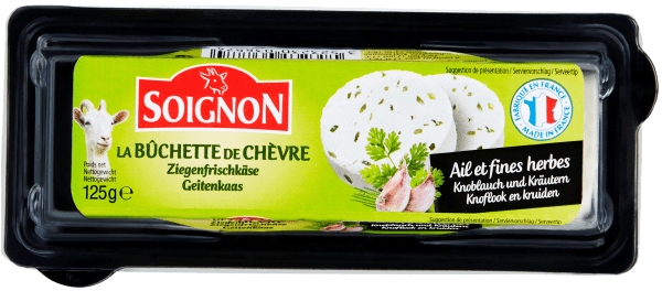 (Utgått) Soignon chèvre m/hvitløk & urter 125 g