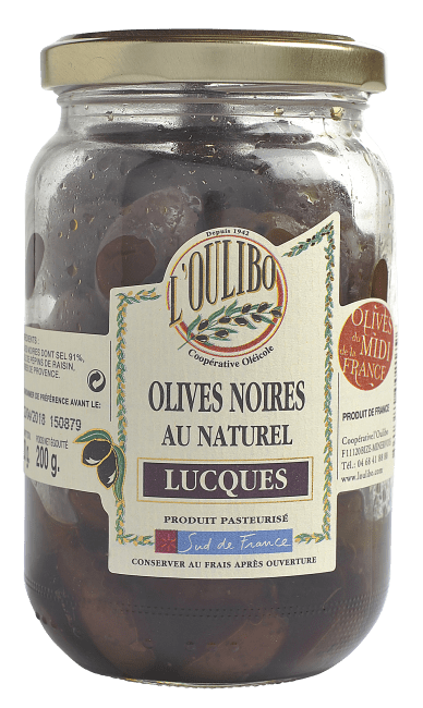 (Utgått) Lucques oliven sorte gourmet 220 g