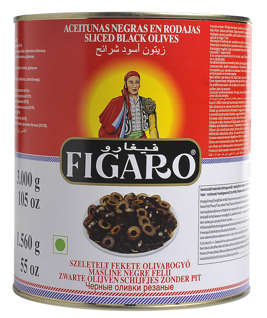 Figaro oliven sort skivet 3 kg