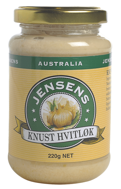 Jensen hvitløk knust 220 g