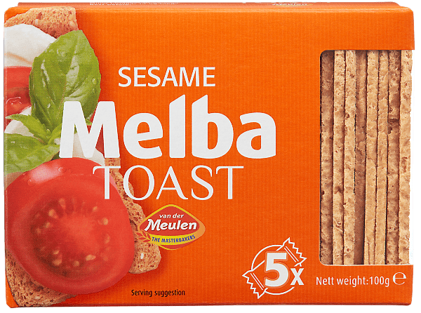 (Utgått) Meulen melba toast m/sesam 100 g