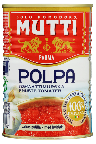 Mutti tomater knuste m/hvitløk 400 g