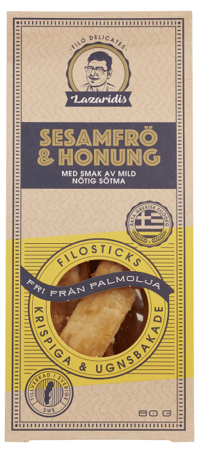 (Utgått) Lazaridis filosticks m/sesam & honni 80 g